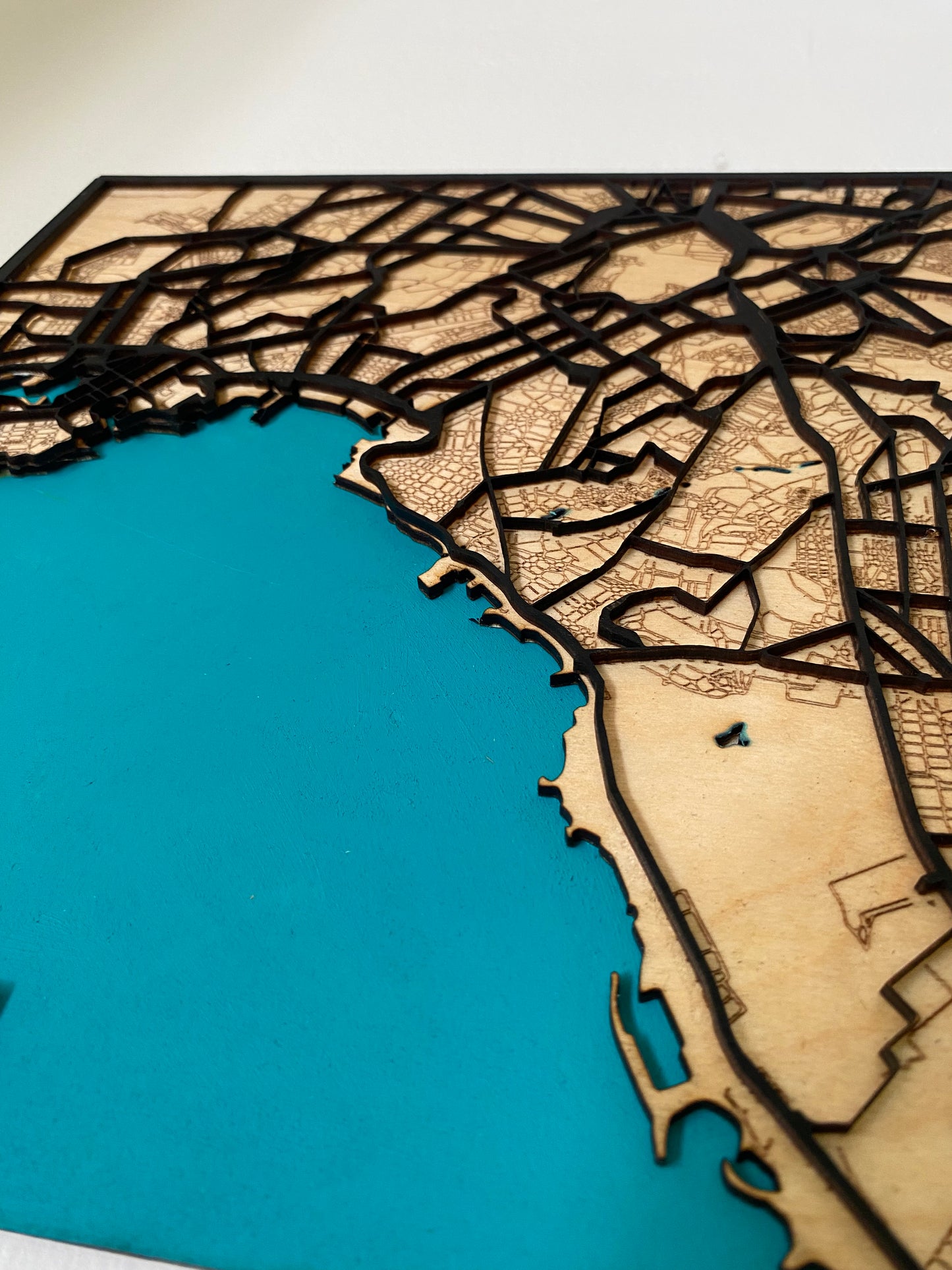 Wooden Map of Different Layers