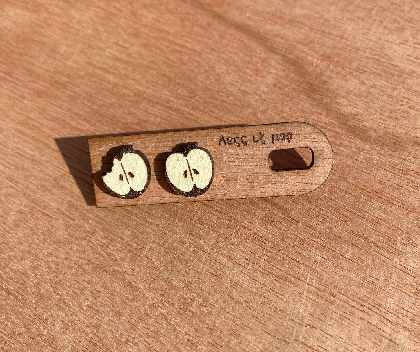 Wooden Earrings ''Apples''