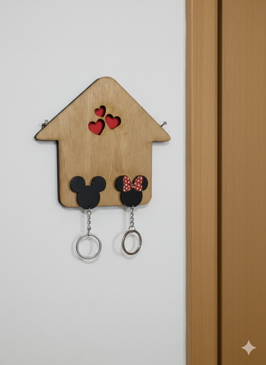 Κλειδοθήκη τοίχου σπιτάκι