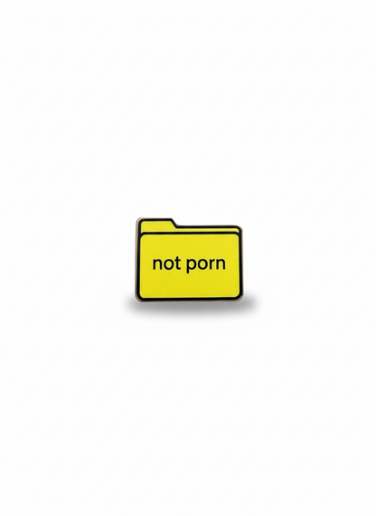 Ξύλινο pin “not porn”