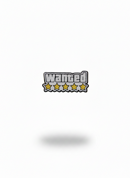 Ξύλινο pin “Wanted”