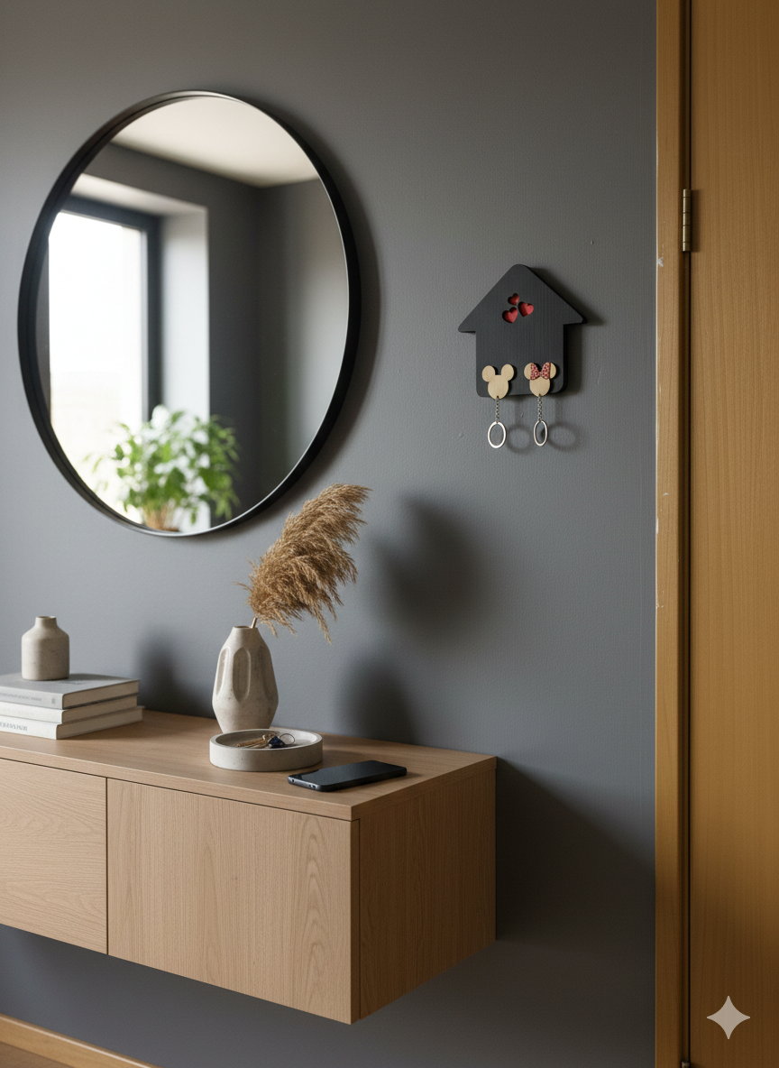 Κλειδοθήκη τοίχου σπιτάκι