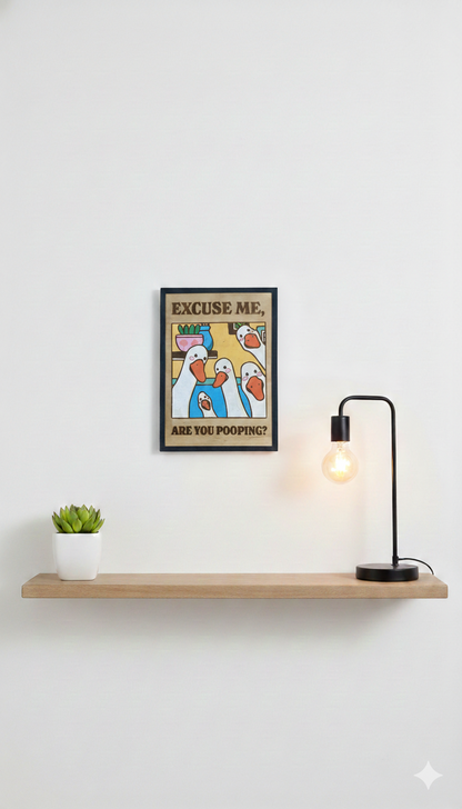 Καδράκι τοίχου Are you pooping ?