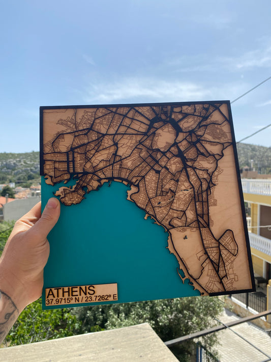Ξύλινος Χάρτης Διαφορετικών στρώσεων