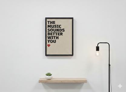 Καδράκι τοίχου Music Sounds Better