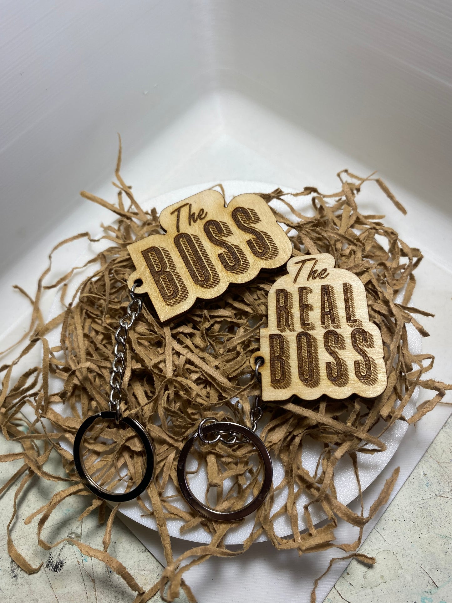 Σετ μπρελόκ για ζευγάρι « The real boss “