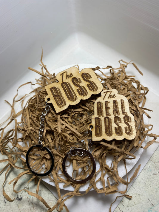 Σετ μπρελόκ για ζευγάρι « The real boss “