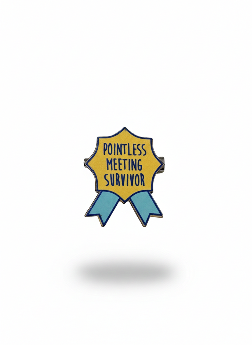 Ξύλινο Pin “meeting survivor”