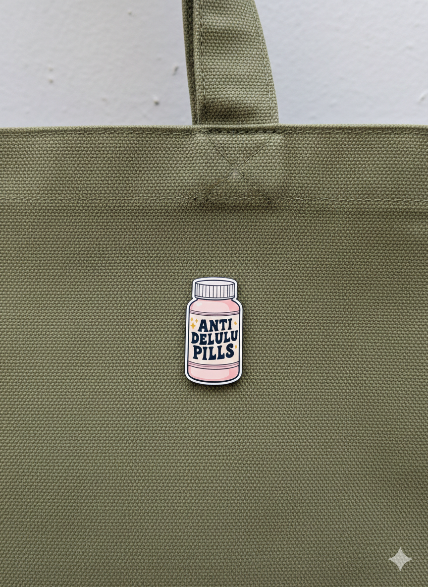 Ξύλινο pin “anti-delulu”