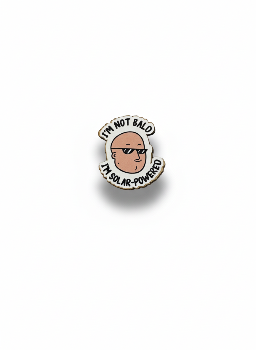 Ξύλινο pin “solar powered”